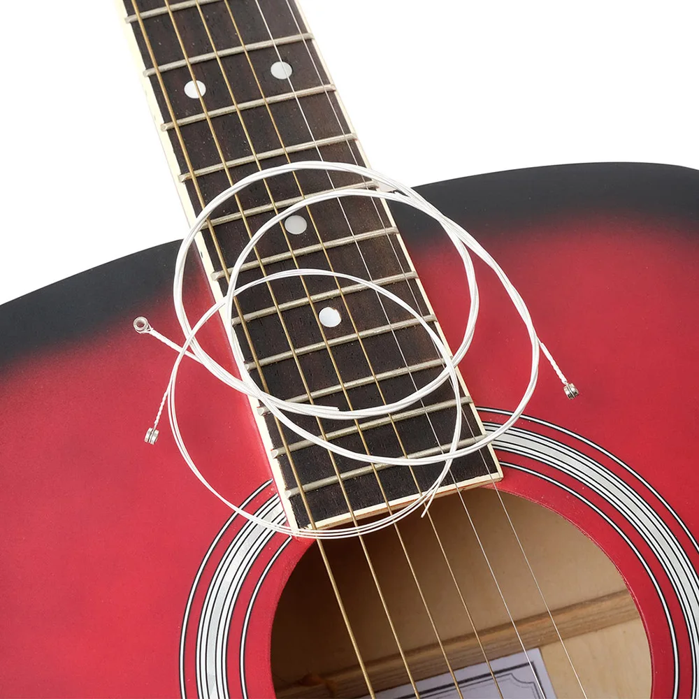 

M MBAT 6 шт. Струны для акустической гитары, стальной провод, запчасти для гитары, аксессуары для акустической гитары