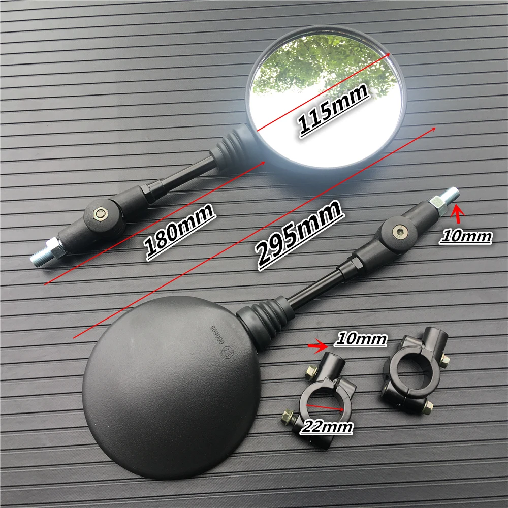 Мотоциклетное зеркало 22 мм зеркала для торцевых ручек Yamaha Suzuki Ducati Kawasaki BMW Buell KTM Dual