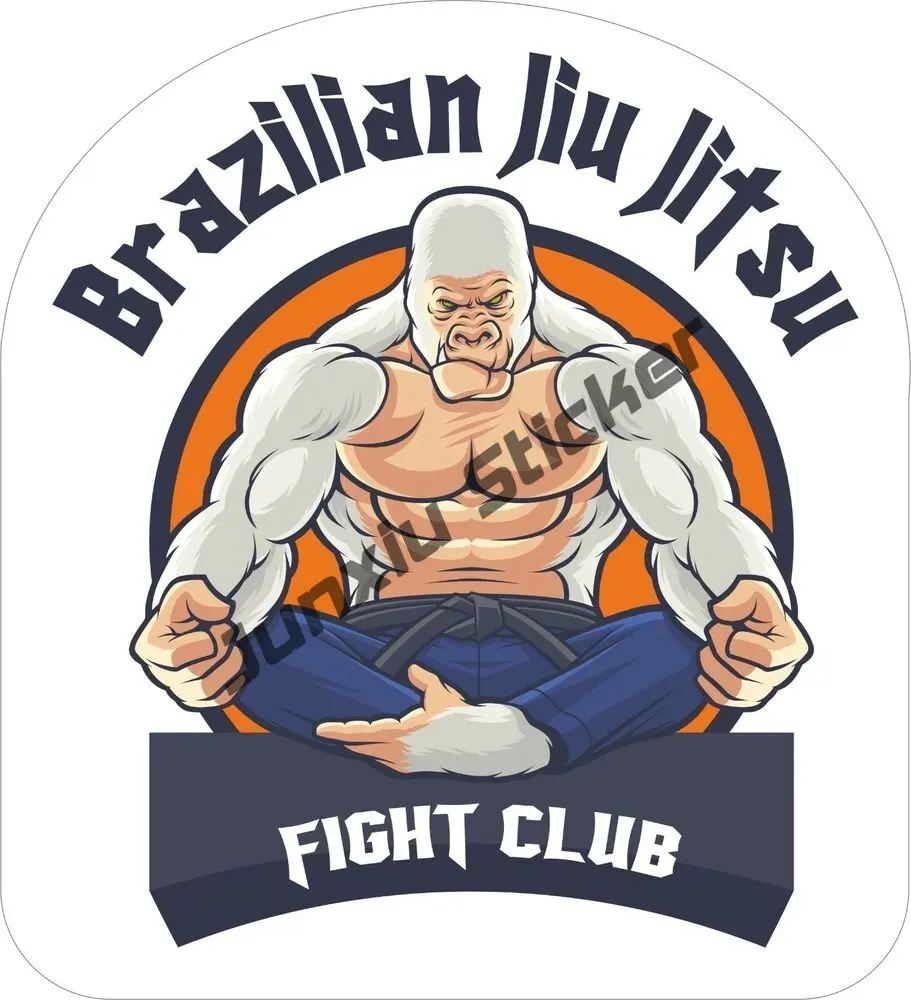 Gorilla Jiu-Jitsu Cool Monkey MMA автомобильный бампер виниловая наклейка BRAZILIAN JIU JITSU BJJ Grappling