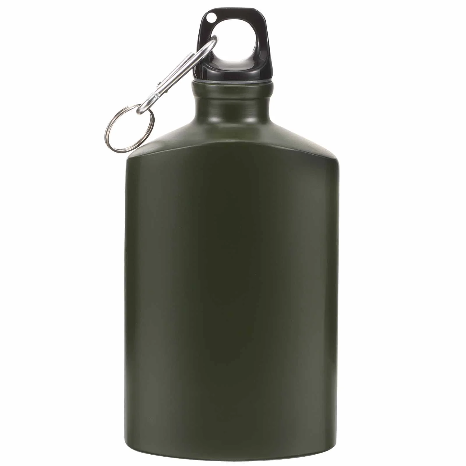 

Hiking Bottle Convenient Water Canteen Black Bottles Flat Aluminum Wear-resistant Alloy Travel Portable Kettle Camping supplies