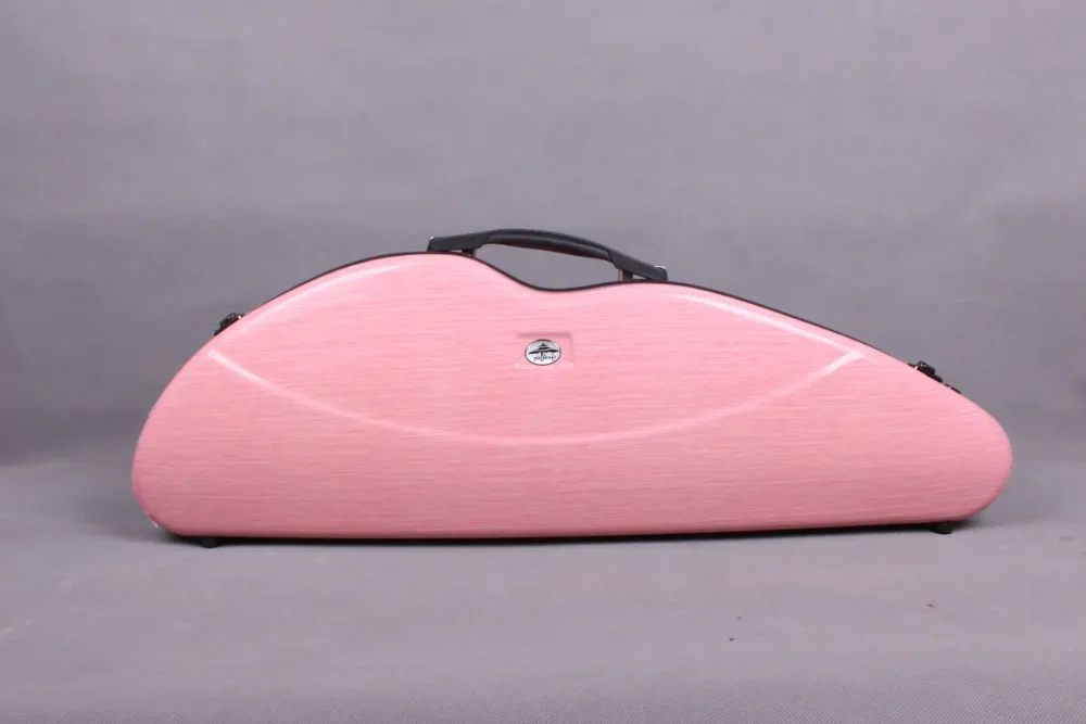 Стекловолоконная скрипка yinfente розового цвета 4/4 продолговатый Жесткий Чехол