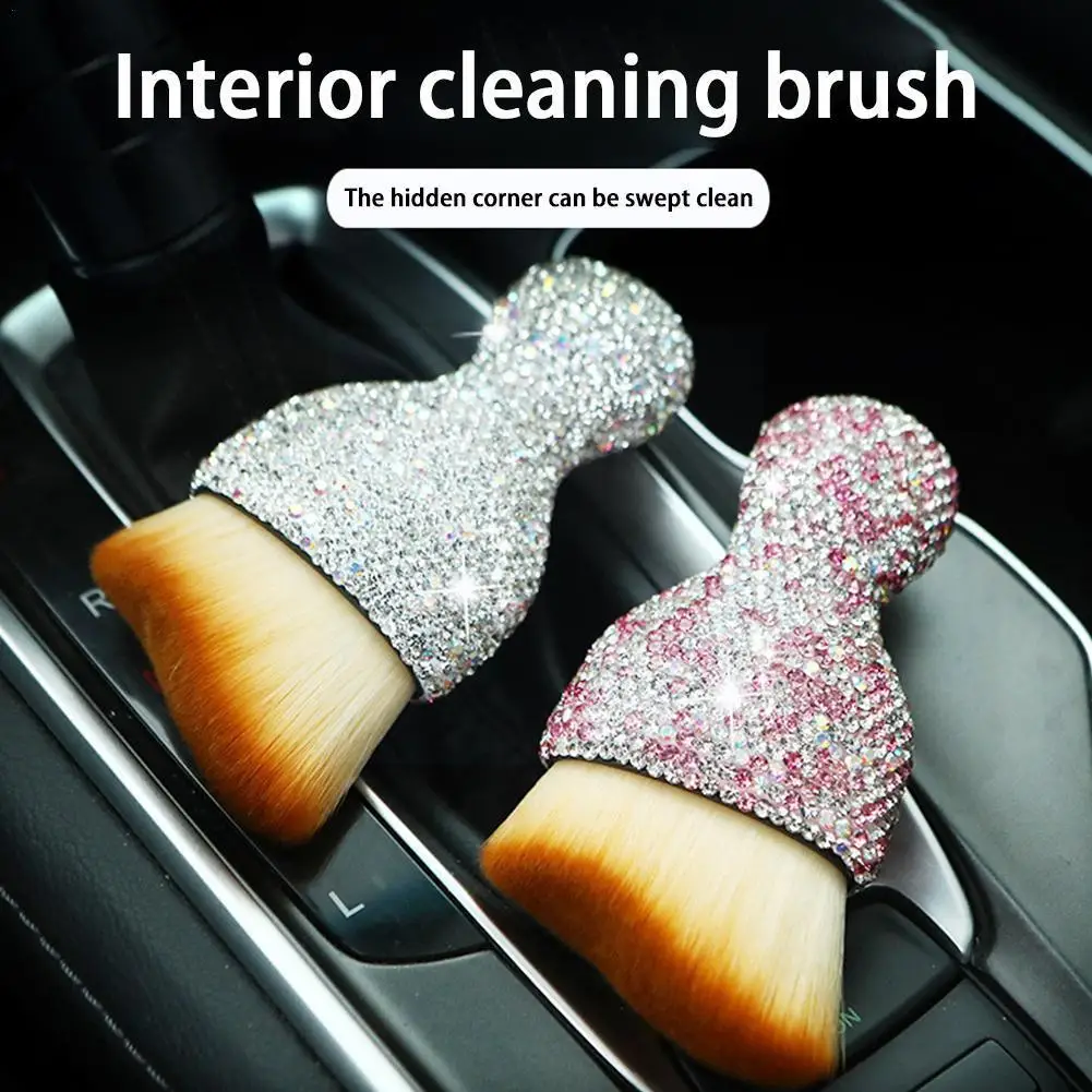 

Car Interior Cleaning Tool Air Conditioner Air Outlet Brush Brush Car Artifact Car Brush Dust Soft Removal Crevice Cleaning B9S6