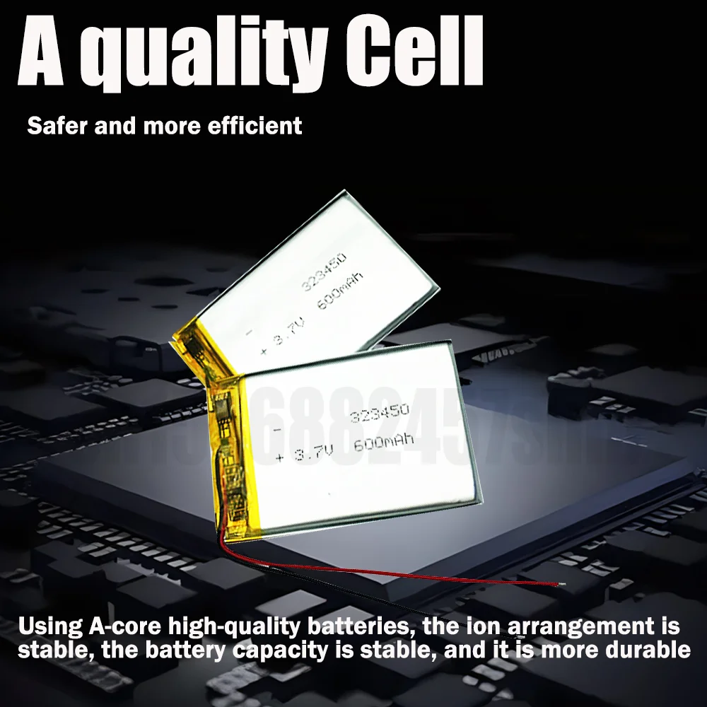 323450 3.7V 600mAh Lithium Polymer Rechargeable Battery For MP3 MP4 DVD E-book Power Bank Smart Watch Remote Control Li-ion Cell - купить по