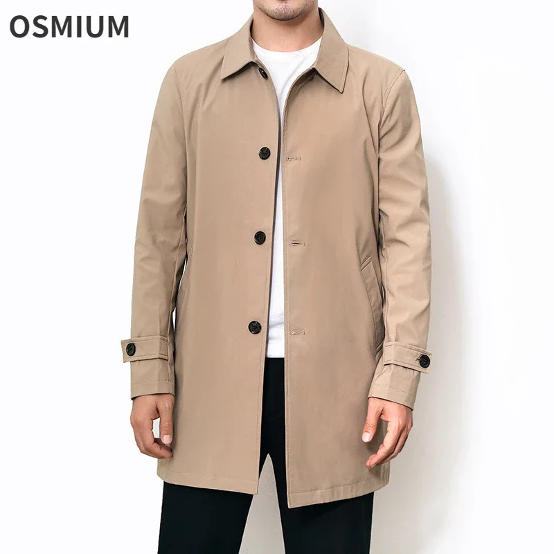 Мужское пальто деловое повседневное больших размеров толстая ветровка