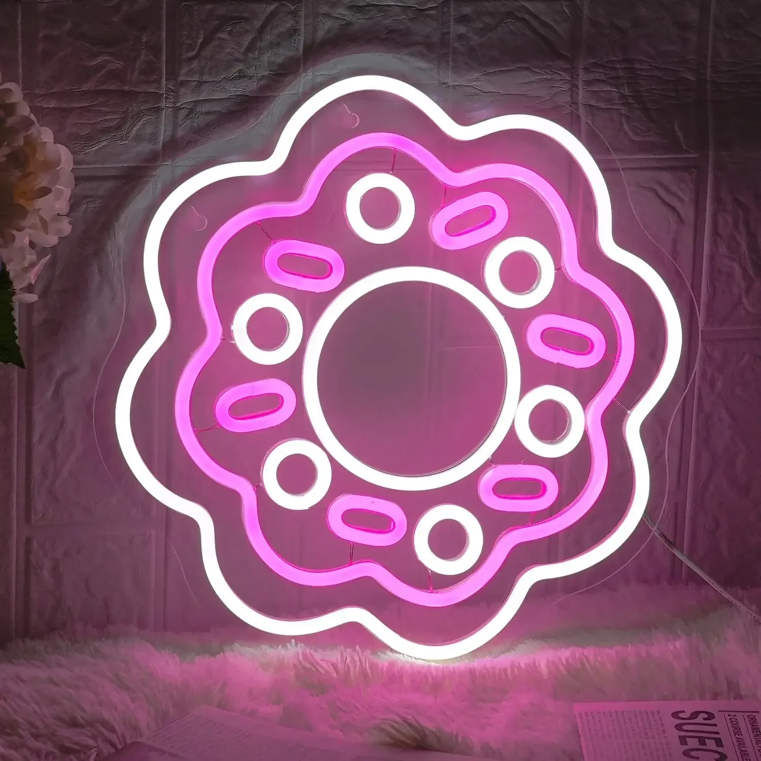 Неоновая Вывеска В Форме Пончиков Настенные Неоновые Вывески Для Выпечки Еды