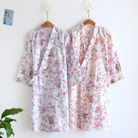 Bathrobes for Women New Nightgown Double-layer Cotton Gauze Breathable Sweat-absorbent Summer Kimono Thin Steaming Sleepwear