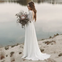 monica simple wedding dress elegant lace chiffon long sleeve open back beach new style bridal dress %d1%81%d0%b2%d0%b0%d0%b4%d0%b5%d0%b1%d0%bd%d0%be%d0%b5 %d0%bf%d0%bb%d0%b0%d1%82%d1%8c%d0%b5