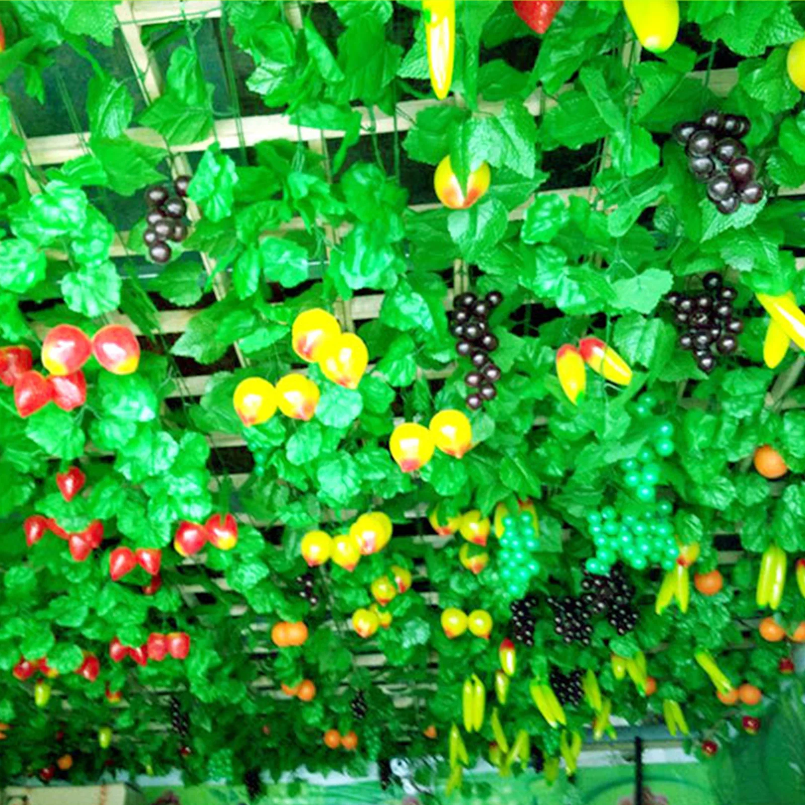 

4pcs Artificial Grape Vines Ivy Rattan Leaf Garland Plant Vine Home Wedding Bathroom Decoration Garden Festival Party Decor