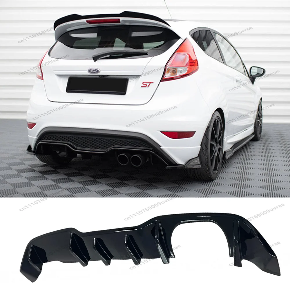 Фото Для Ford Fiesta ST Mk7 Facelift 3-дверный хэтчбек 2013-2017: задний бампер, диффузор, сплиттеры, накладка, обвес в стиле Maxton №1