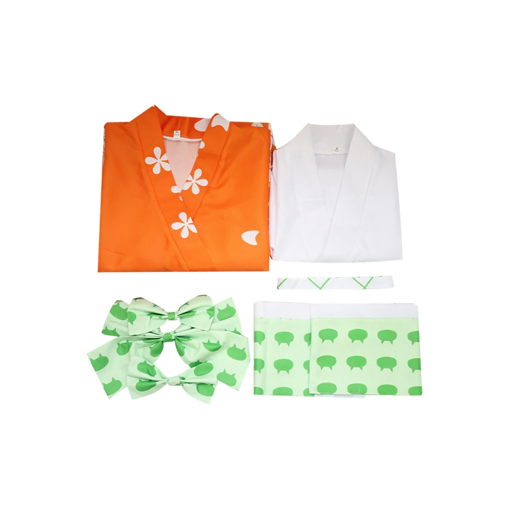 Anime Super Danganronpa 2 Saionji Hiyoko Cosplay Costume Kimono Set Wig Headwear Adult Women Halloween Clothing