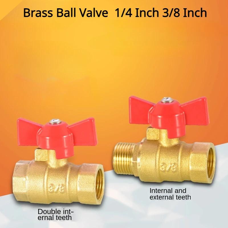 

Brass Ball Valve 1/4 Inch 3/8 Inch Pagoda Small Ball Valve Pneumatic Air Pump Valve Water Pipe Valve Switch