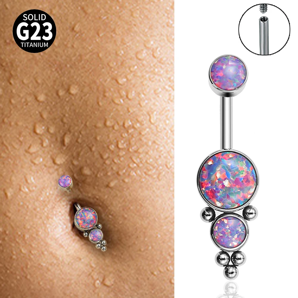 TGNEL G23 Кольца из чистого титана с внутренней резьбой 10 мм кольца для пупка