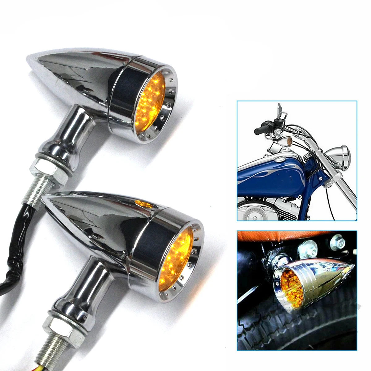 

1 шт. светодиодный указатель поворота для мотоцикла для Suzuki Yamaha Honda Harley, световые индикаторы, установка, Ретро лампа поворота