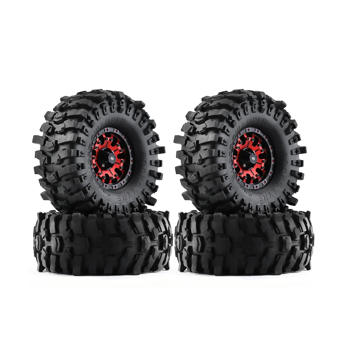 

118 мм Металл 1,9 Beadlock колесный обод Набор шин для 1/10 RC Гусеничный автомобиль Axial SCX10 Wraith RR10 Капа Traxxas TRX4 Redcat