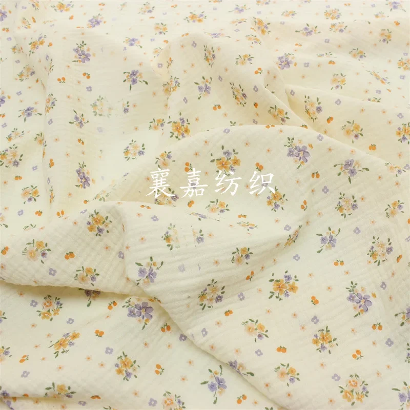 Новинка двойная марля маленькая Хлопковая пижама с цветочным рисунком детское