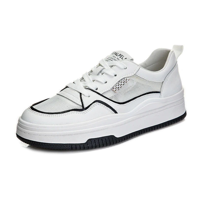 Platform Sports Shoes Girls Flats Tennis Female Casual Sneakers Women Trends 2023 Genuine Leather Comfortable White Running Shoe