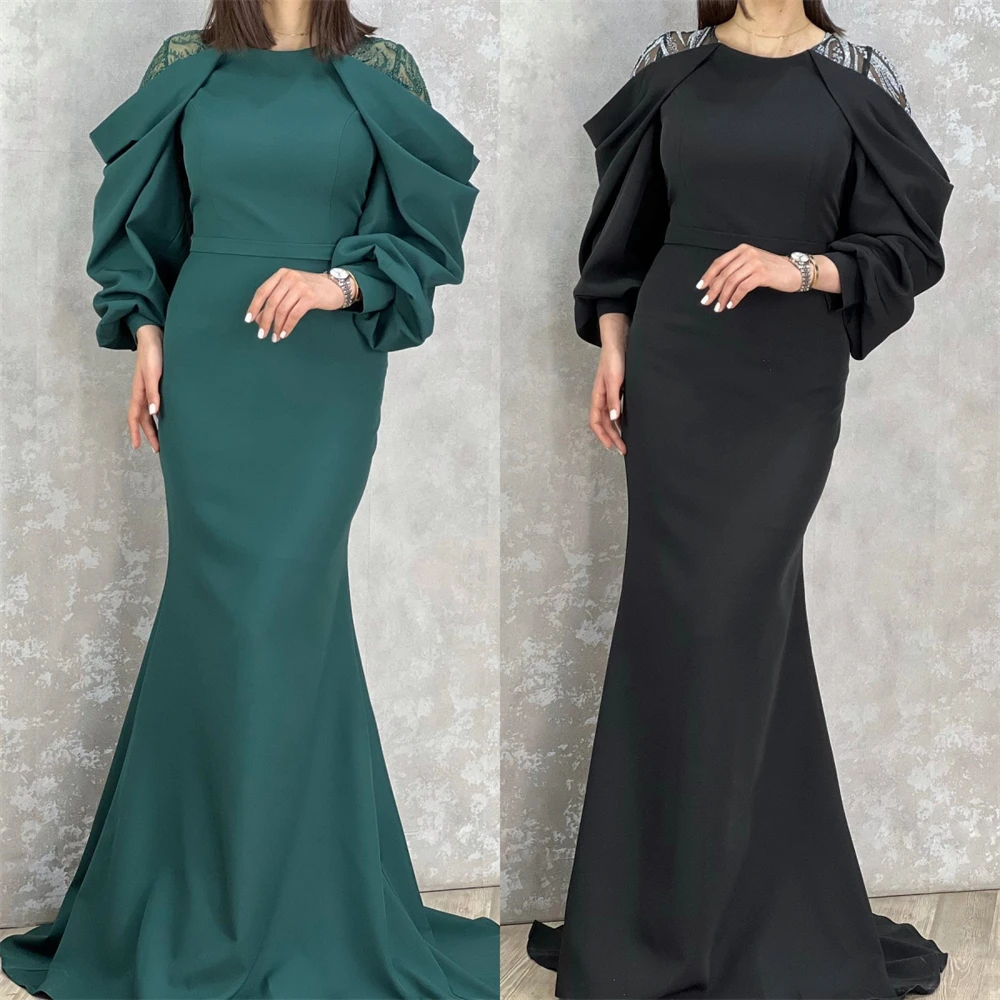 Женское официальное платье с рукавами-фонариками сексуальное повседневное