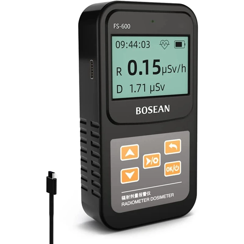 

FS-600 USB Handheld Portable Counter, Nuclear Radiation Detector, Radioactive X-Ray Gamma Radiation Tester Dosimeter