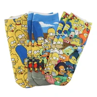 humorous comedy the simpsons anime cotton socks for men and women high quality fashion trend hip hop personality adult socks