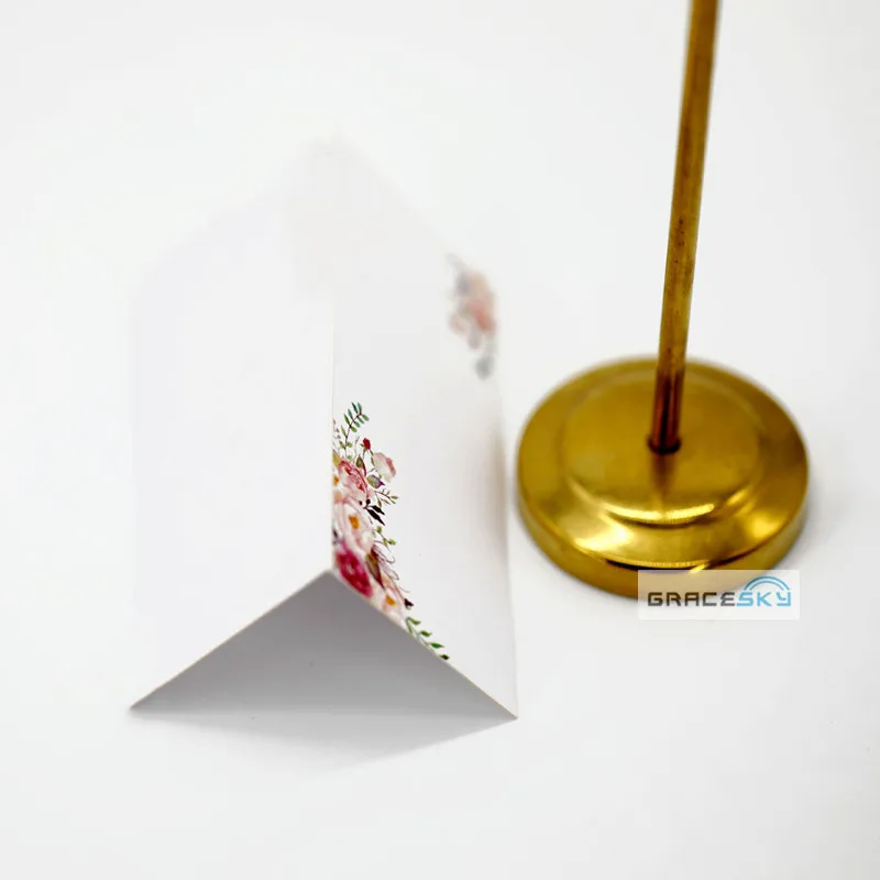 50 шт./лот новые цветы настольные открытки свадебные бумажные визитки сиденья