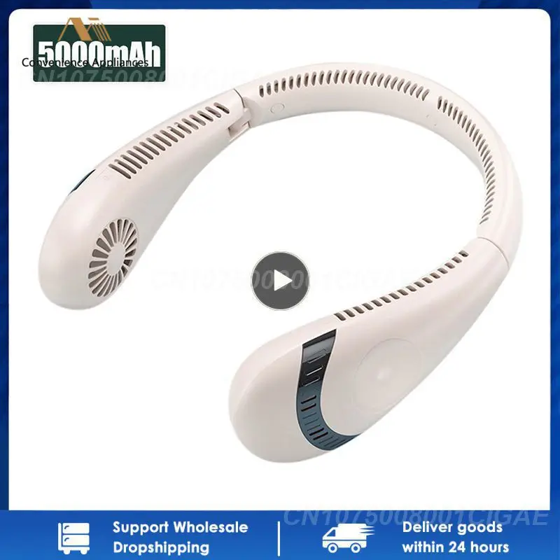 

Neckband Fans 3 Gears Adjustable Usb Rechargeable Ventilador Abs Fans Sports Cooling Fan 선풍기 Neck Fan 360° Rotation Bladeless