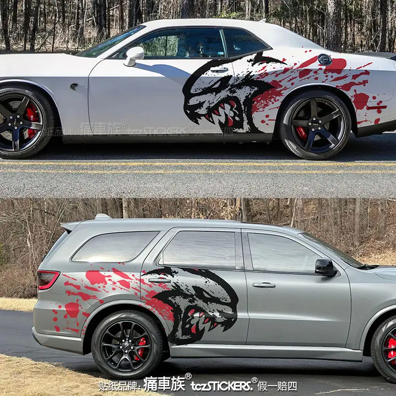 Фото Виниловые наклейки для автомобилей Dodge Challenger, модные спортивные и стильные наклейки для кузова. №4