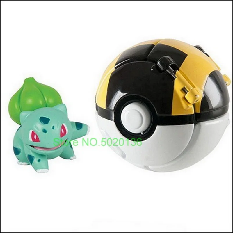 Фото Pokeball 7 см Фигурка покемона 3 4 см Покемон Игра Go Ball Аниме Экшн Пикачу Чармандер Сквиртл Бульбазавр Иви Роулет Статуя №4