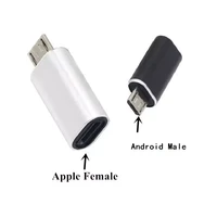 8pin lightning cable to micro usb male adapter connector for samsung huawei android cellphone tablet pc