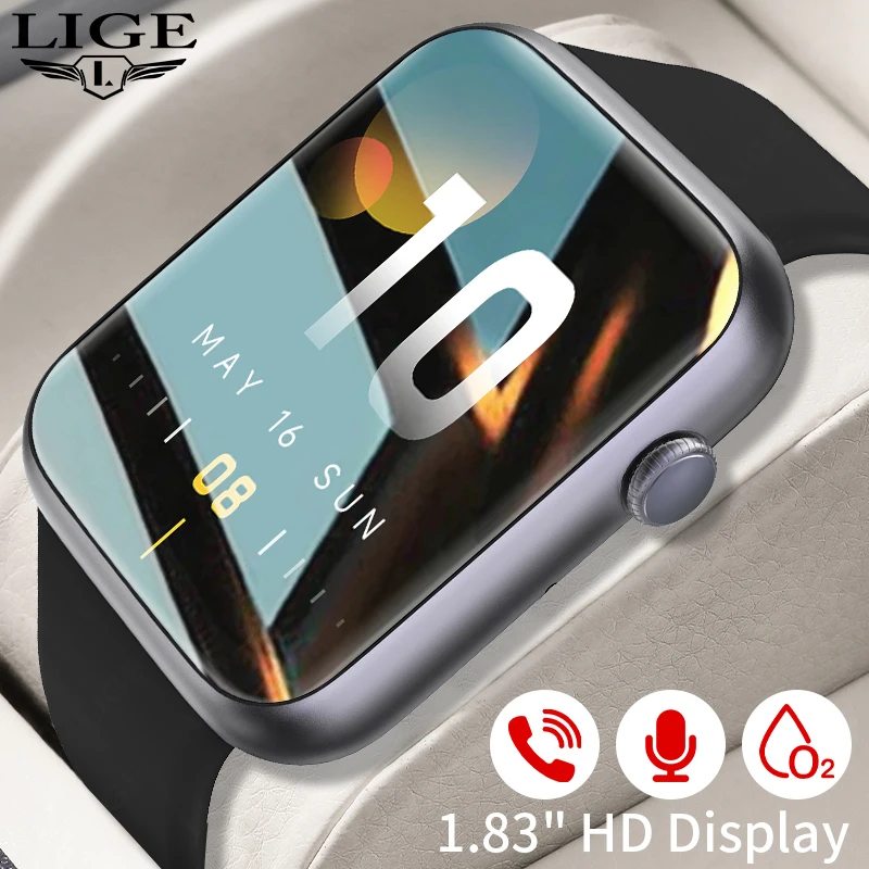 

LIGE Voice Assistant Watches Men Smartwatches Men Bluetooth Call Smart Watch Women Heart Rate Sleep Monitoring For iOS Android