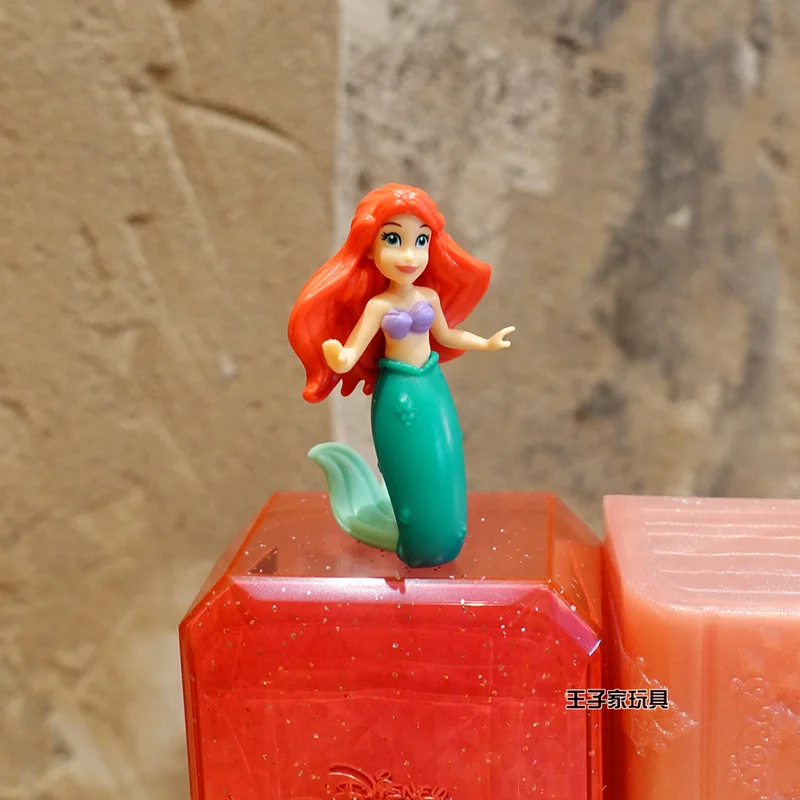 Disney Mermaid Figure Cinderella Doll pendant Blind Box Toy Head Movable Ornaments Accessories Children Present