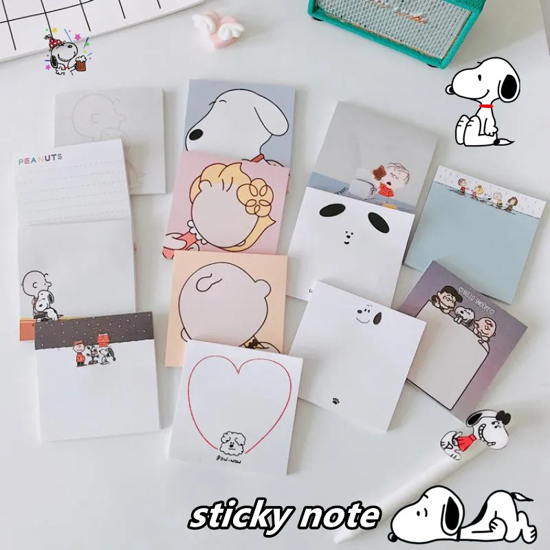 

Kawaii Snoopy простой блокнот с аниме-фигуркой студент ребенок N Times Post липкий мультяшный блокнот для гостей канцелярские товары для учебы подарки