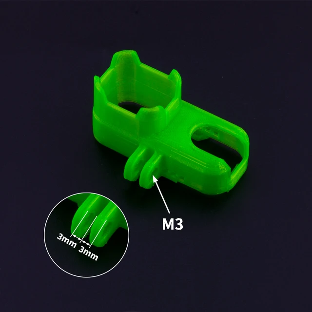 3D Printed TPU Green M3 Mount for RunCam Thumb Pro