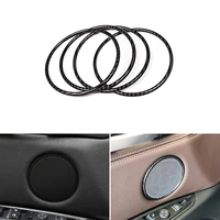 4pcs car styling carbon fiber texture interior door audio speaker ring sticker loudspeaker cover trim for bmw x5 x6 f15 f16