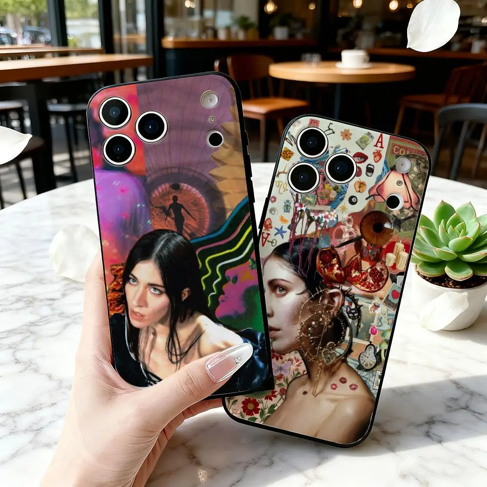 Фото Чехол C-Caroline Polachek для iPhone 17 16 15 14 13 12 11 Pro Max Plus Air Mini, мягкий, черный №1