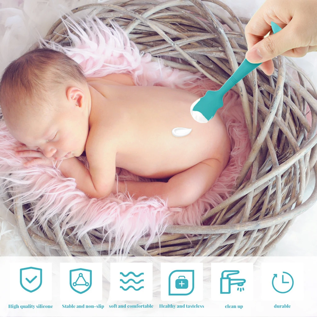 

Аппликатор для подгузников для новорожденных, многоразовая Гибкая антипригарная щетка, детский ручной шпатель, портативный расширитель, п...