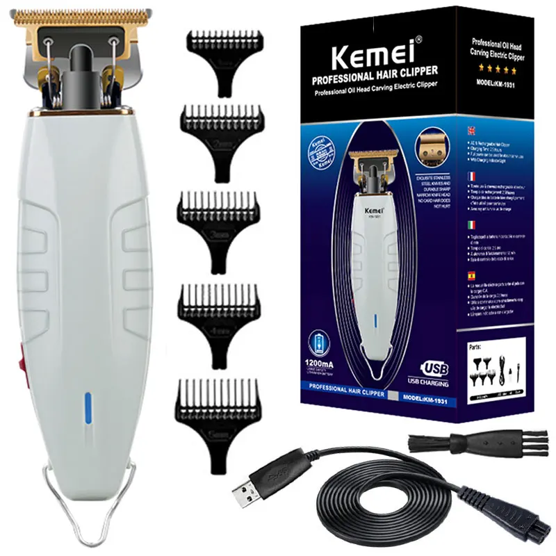 

Kemei 1931 Powerful Electric Hair Trimmer Beard Grooming For Men Rechargeable Clipper Hair Cutting Machine Blade Can Be Zero