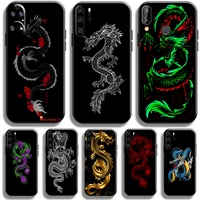 fashion dragon animal pattern for huawei p50 p40 p30 p20 pro lite 5g phone case for huawei p smart z 2021 funda back coque