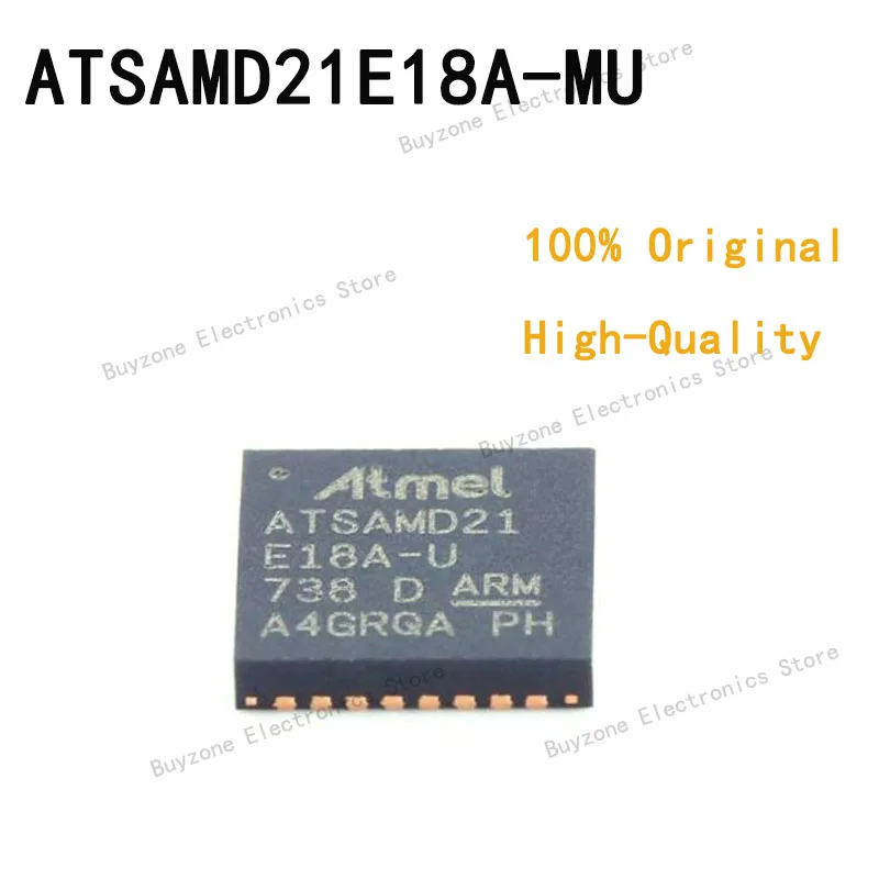 

100% quality original ATSAMD21E18A-MU MCU 32-bit ARM Cortex M0+ RISC 256KB Flash 3.3V 32-Pin QFN EP Tray