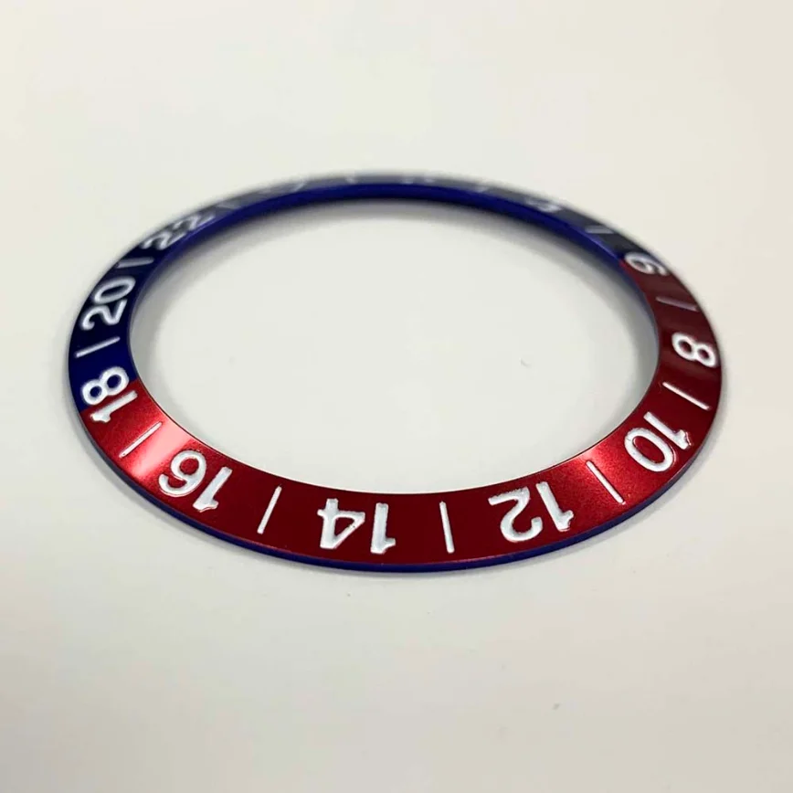 38mm Watch Bezel Insert Aluminum Bezel Insert 2-22 Font 38mm Outer Diameter 30.5mm Inner Diameter Fits 40mm Case Watch Bezel