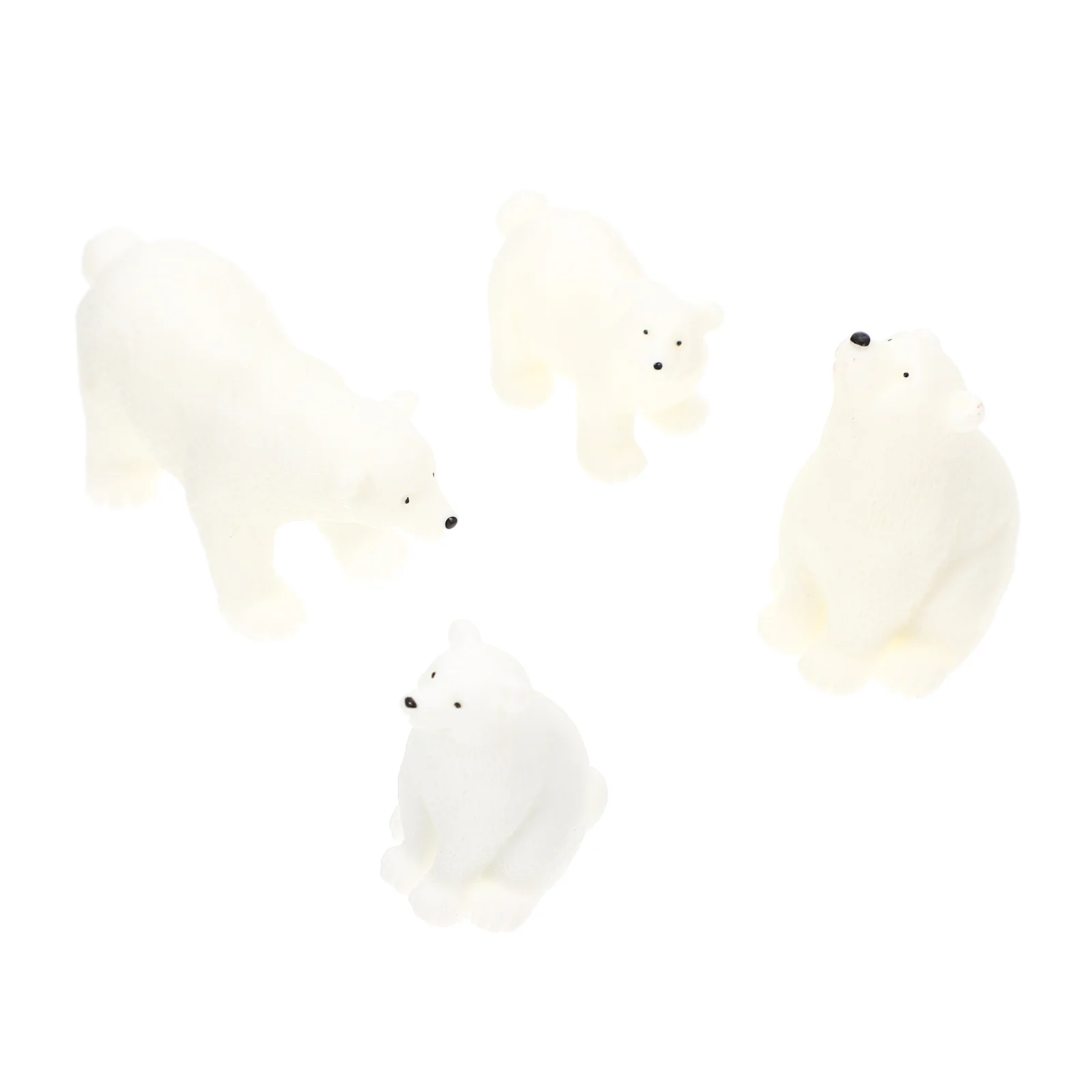 

4 шт., декоративная статуэтка белого медведя