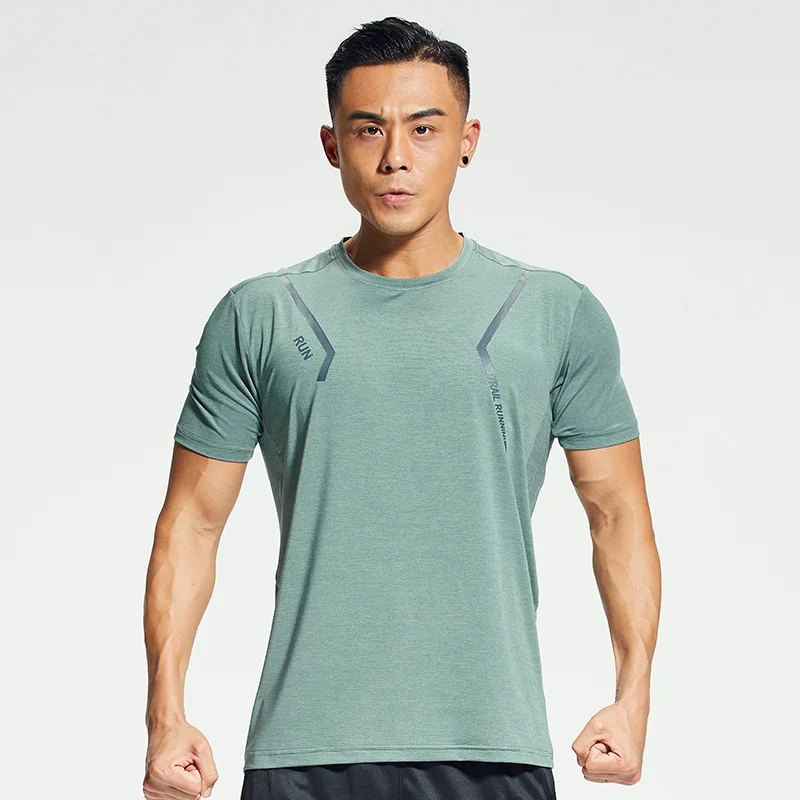 

Fitness Gym T Shirts Men Running Sportswear Tee Quick Dry Short Sleeve Breathable Training Workout Outdoor Jogging Tee M-4XL