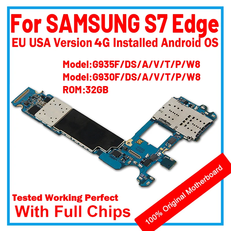Материнская плата для Samsung Galaxy S7 Edge G935F G935FD G930F G930FD с одной Sim-картой
