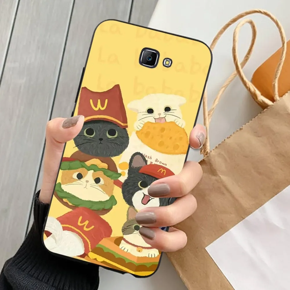 Hamburger Cute Animal Phone Case For Samsung J 7 plus 7core J7 neo J6 prime J4 J5 Mobile Cover