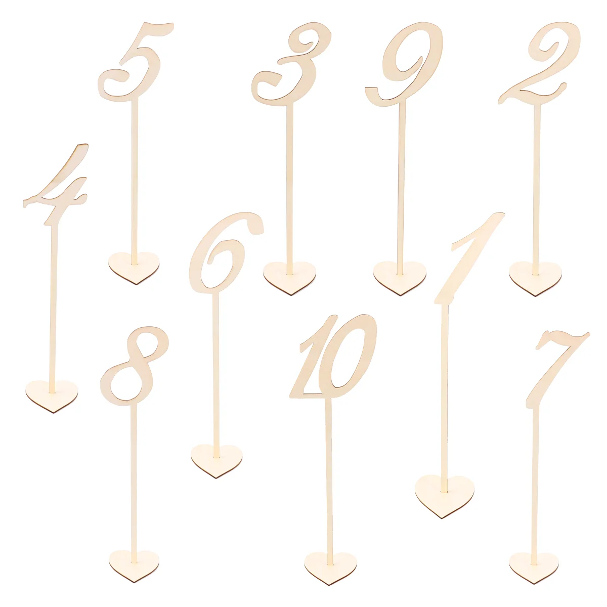 

10 шт., деревянные настольные подставки для цифр, 1-10 дюймов