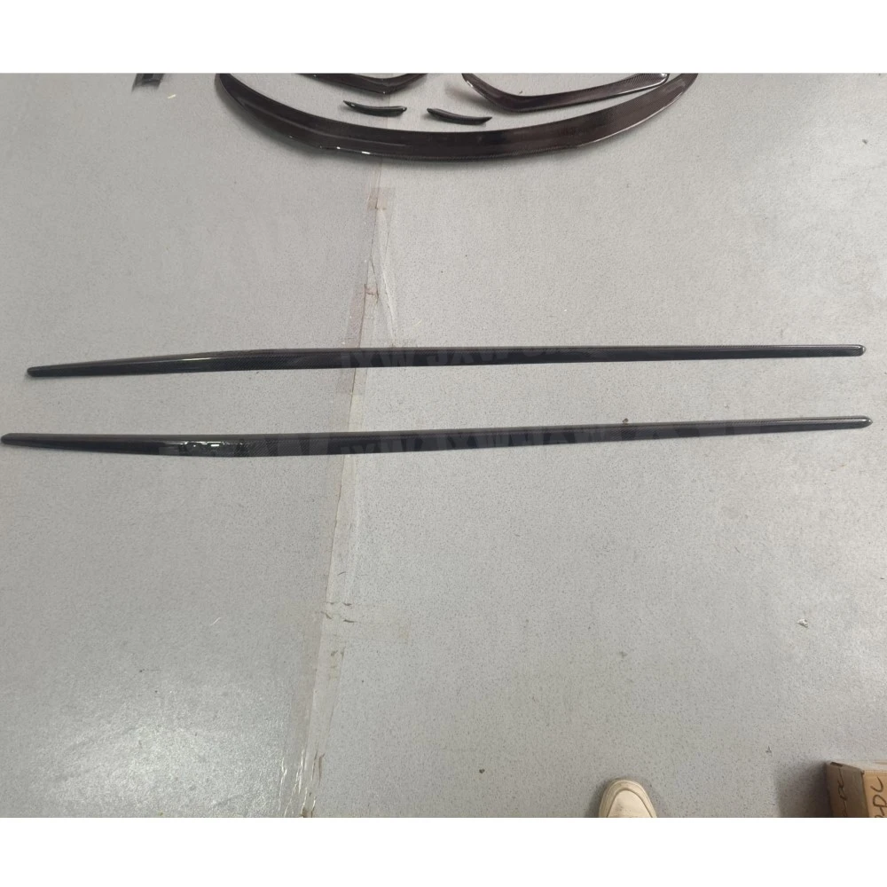 Фото Накладки на пороги JXWANCF из карбона для Mercedes-Benz W117 CLA CLA250 CLA260 CLA45 AMG 2013-2019, комплект FRP для тюнинга автомобиля №4