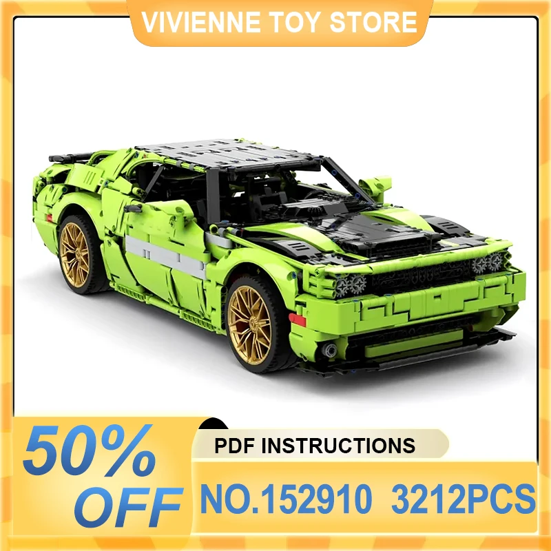 МОК 152910 1:8 Green GT супер спортивный автомобиль строительные блоки технические