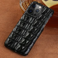 100 genuine crocodile leather phone case for apple iphone 11 12 13 pro max 13 min xr x xs 6 6s 7 8 plus se 2020 back cover