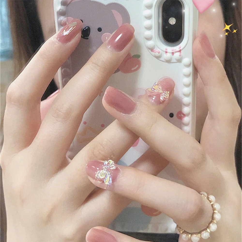 

50/100pcs Nail Rhinestone 3D Diamond Drill Decoration Bow Manicure Glitter Aurora Laser Jewelry Gems DIY Crystal Mixed Pack