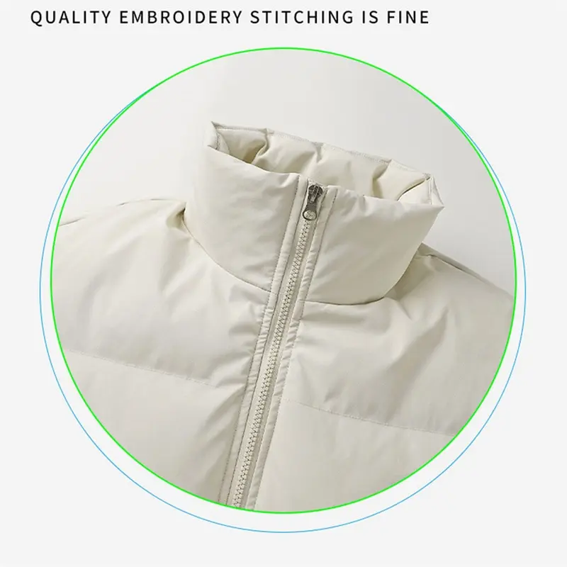 Winter Jacket Men Parkas Thicken Warm Coat Stand Collar Jackets Solid Color Casual Parka Streetwear Women Fashion Outwear Coats