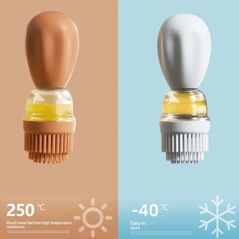 2 in 1 oil bottle with scales oil brush dispenser oil sprayer jars sauce spice cooking baking bbq seasoning kitchen gadget sets free global shipping